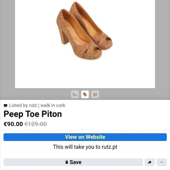 RUTZ WALK IN CORK PEEP-TOE HEELS IN PYTHON - Picture 12 of 12